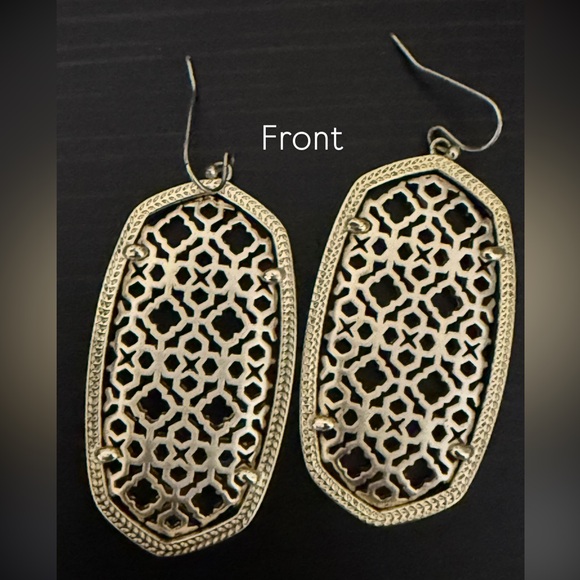 Kendra Scott Elle Earrings in Gold Filigree, Gold Plated - used, see photos - Picture 1 of 9